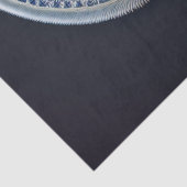 Papier Mousseline Illustration Abstraite de plumes de paon d'or Gran (Détail)