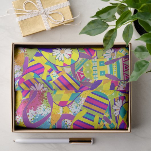 Papier Mousseline Illustration aquarelle, Motif de retournement (Cadeau)