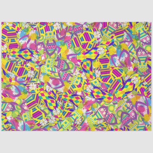 Papier Mousseline Illustration aquarelle, Motif de retournement (Recto)