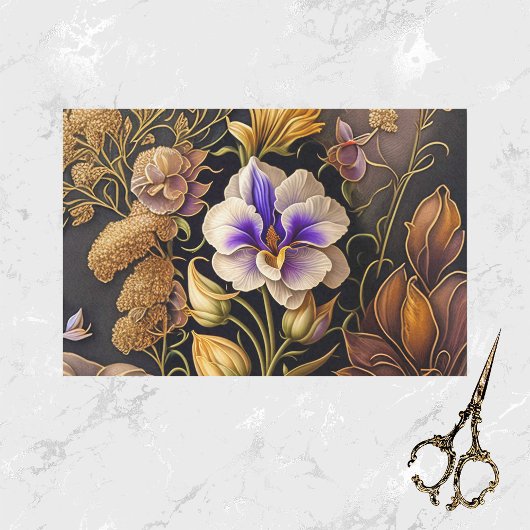 Papier Mousseline Illustration Art Déco Plutôt Violet