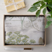 Papier Mousseline Illustration botanique Dill French Postmark Craft (Cadeau)