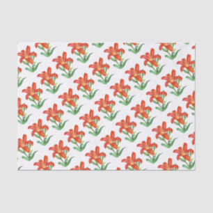 Papier Mousseline Illustration botanique d'Orange Lily