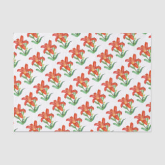 Papier Mousseline Illustration botanique d'Orange Lily