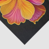 Papier Mousseline Illustration botanique rose floral (Détail)