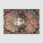 Papier Mousseline Illustration classique de la dame Rose orange (Recto)