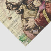 Papier Mousseline Illustration classique de l'arbre du Père Noël joy (Détail)