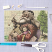 Papier Mousseline Illustration classique de l'arbre du Père Noël joy (Artisanat)