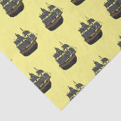 Papier Mousseline Illustration de bateau pirate (Détail)