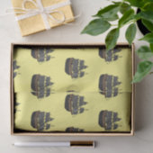 Papier Mousseline Illustration de bateau pirate (Cadeau)