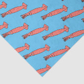 Papier Mousseline Illustration de calamar rose (Détail)