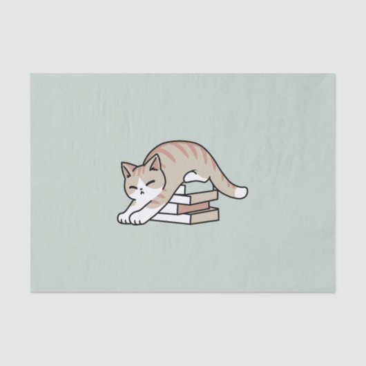Papier Mousseline Illustration de chat Lover - Curled Up & Cosy (Recto)
