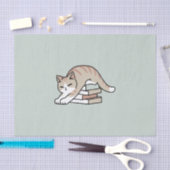 Papier Mousseline Illustration de chat Lover - Curled Up & Cosy (Artisanat)
