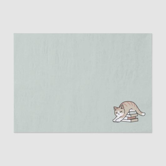 Papier Mousseline Illustration de chat Lover - Curled Up & Cosy (Recto)