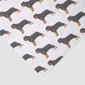 Papier Mousseline Illustration de chien Rottweiler (Détail)
