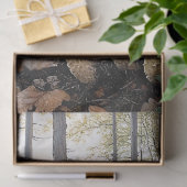 Papier Mousseline Illustration de découpage de morilles rustiques (Cadeau)