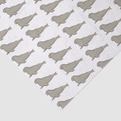 Papier Mousseline Illustration de dessin de phoque éléphant (Détail)