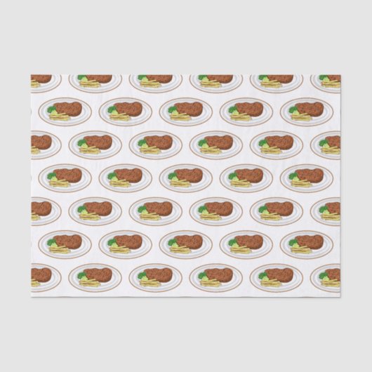 Papier Mousseline Illustration de dessin de steak (Recto)