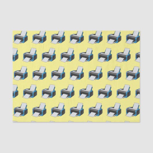 Papier Mousseline Illustration de dessin d'imprimante (Recto)