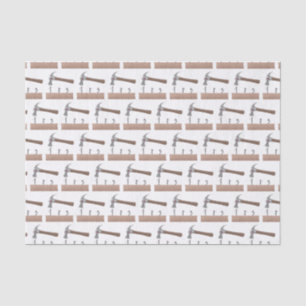 Papier Mousseline Illustration de dessin mignon, marteau et ongles