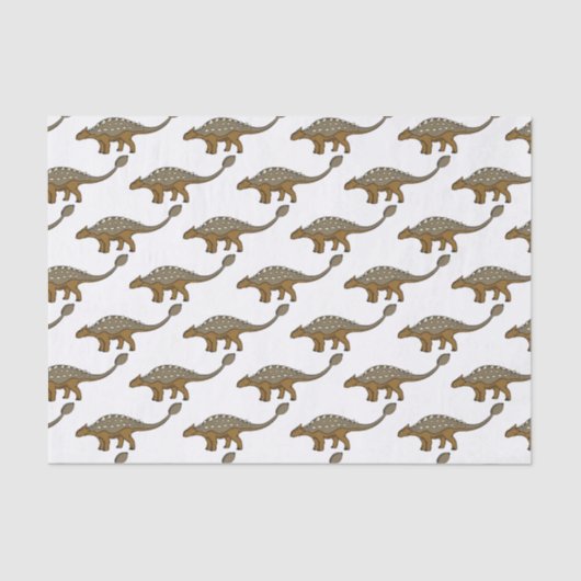 Papier Mousseline Illustration de dinosaure blindé Ankylosaurus (Recto)