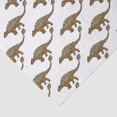 Papier Mousseline Illustration de dinosaure blindé Ankylosaurus (Détail)