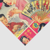 Papier Mousseline Illustration de filles japonaises Vintages (Détail)