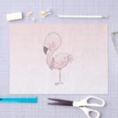 Papier Mousseline Illustration de Flamant rose rose mou (Artisanat)