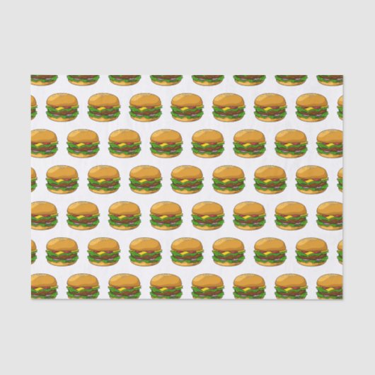 Papier Mousseline Illustration de Hamburger (Recto)