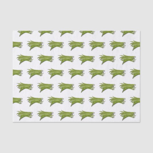 Papier Mousseline Illustration de haricots verts (Recto)