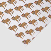 Papier Mousseline Illustration de Hyena et de fleurs (Détail)