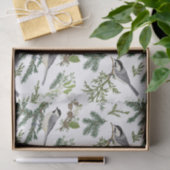 Papier Mousseline Illustration de la forêt naturelle de Noël (Cadeau)