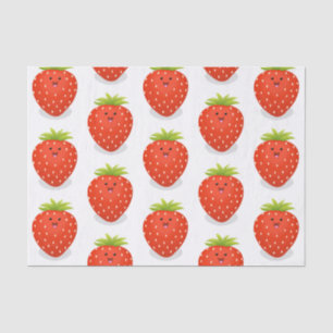 Papier Mousseline Illustration de la fraise Cute kawaii