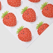 Papier Mousseline Illustration de la fraise Cute kawaii (Détail)