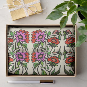 Papier Mousseline Illustration de la nature Art floral de jardin fou