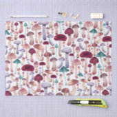Papier Mousseline Illustration de l'aquarelle des champignons sauvag (Artisanat)