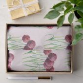 Papier Mousseline Illustration de l'aquarelle violette rose Alliums (Cadeau)
