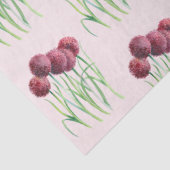 Papier Mousseline Illustration de l'aquarelle violette rose Alliums (Détail)