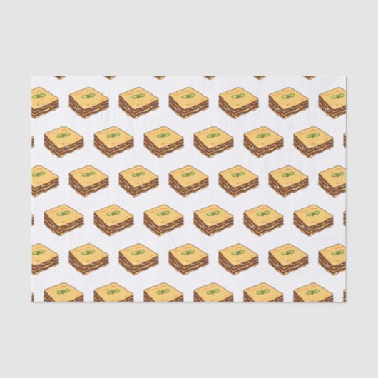 Papier Mousseline Illustration de Lasagna (Recto)