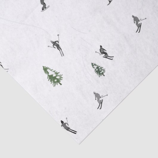 Papier Mousseline Illustration de l'ascenseur Ski Rouge (Détail)