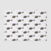 Papier Mousseline Illustration de l'hélicoptère de l'armée (Recto)