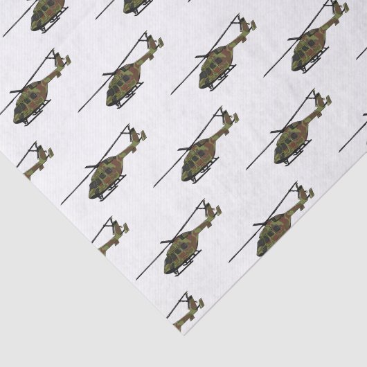 Papier Mousseline Illustration de l'hélicoptère de l'armée (Détail)