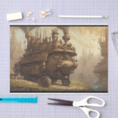 Papier Mousseline Illustration de l'Imaginaire moteur Steampunk vint (Artisanat)