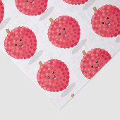 Papier Mousseline Illustration de litchee rose mignon (Détail)