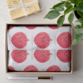 Papier Mousseline Illustration de litchee rose mignon (Cadeau)