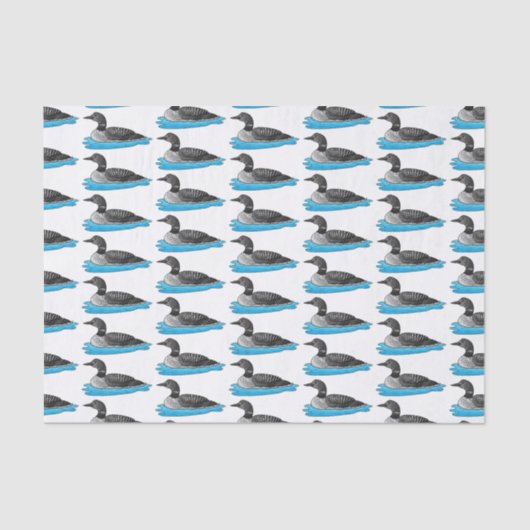 Papier Mousseline Illustration de Loon bird (Recto)