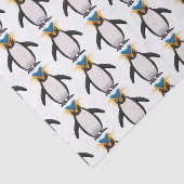 Papier Mousseline Illustration de mignon macaroni pingouin (Détail)