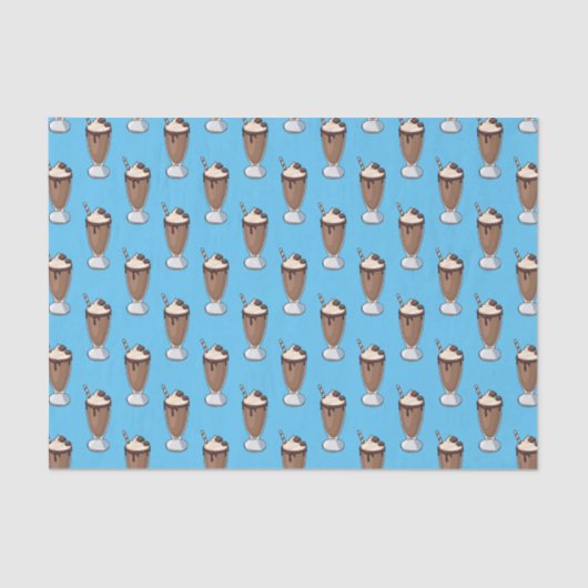 Papier Mousseline Illustration de milk-shake au chocolat (Recto)