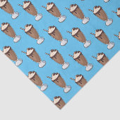 Papier Mousseline Illustration de milk-shake au chocolat (Détail)