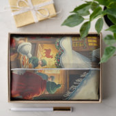 Papier Mousseline Illustration de Noël Vintage (Cadeau)