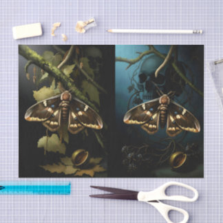 Papier Mousseline Illustration de papillon de forêt découpée